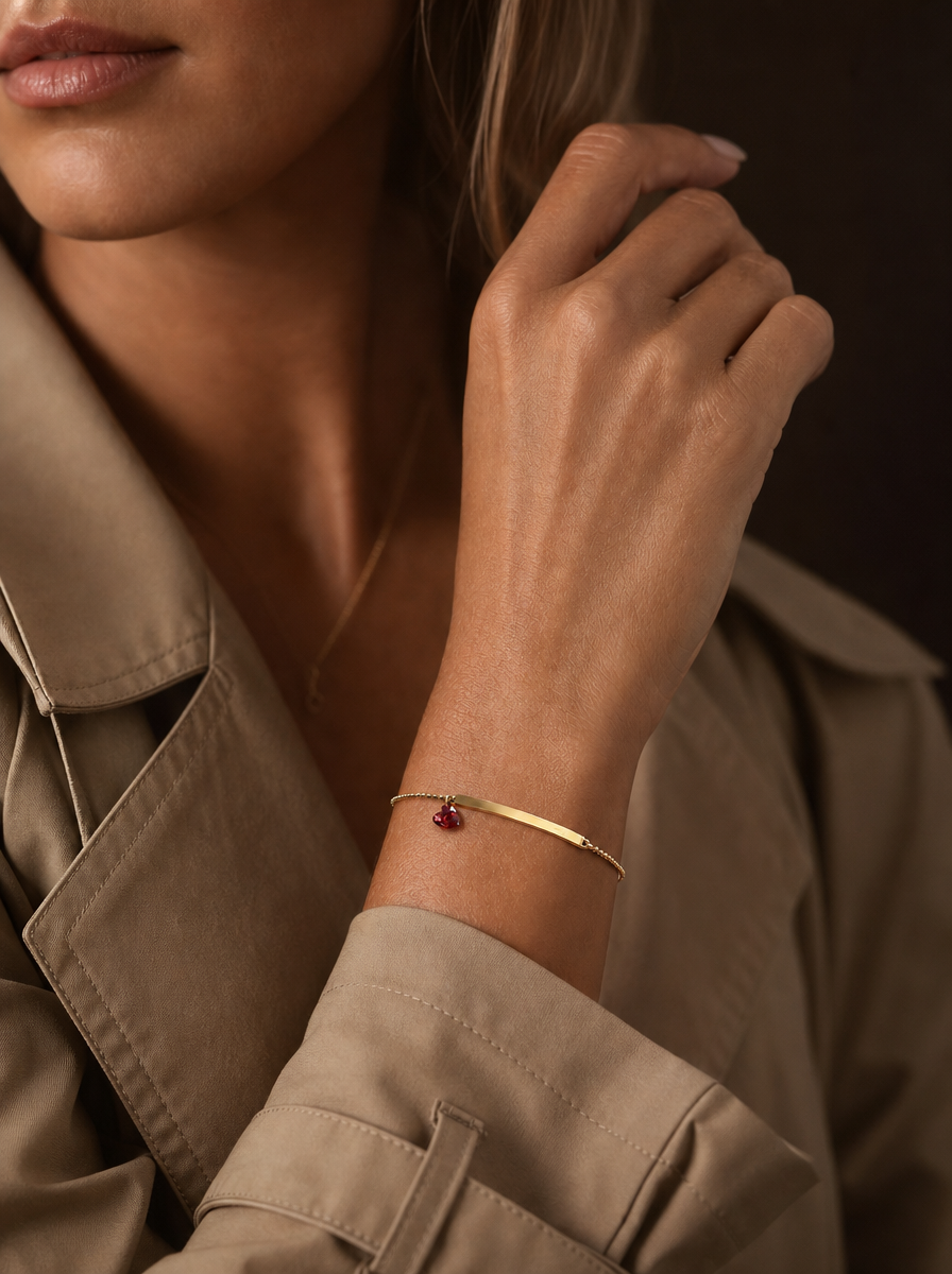 Ruby Bracelet - Heart Blush