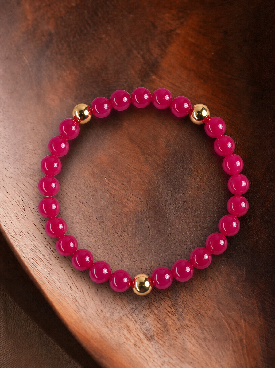 Ruby Bracelet - Crimson Starlight