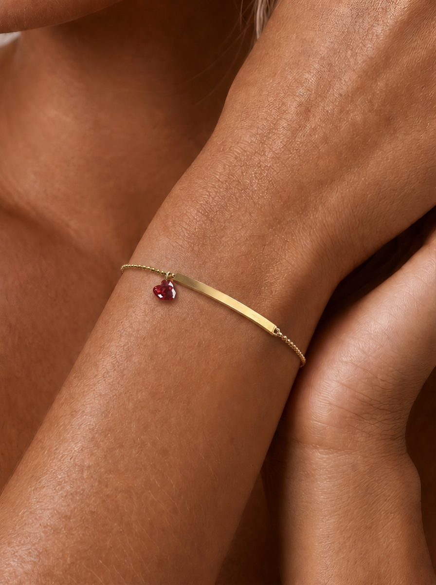 Ruby Bracelet - Heart Blush