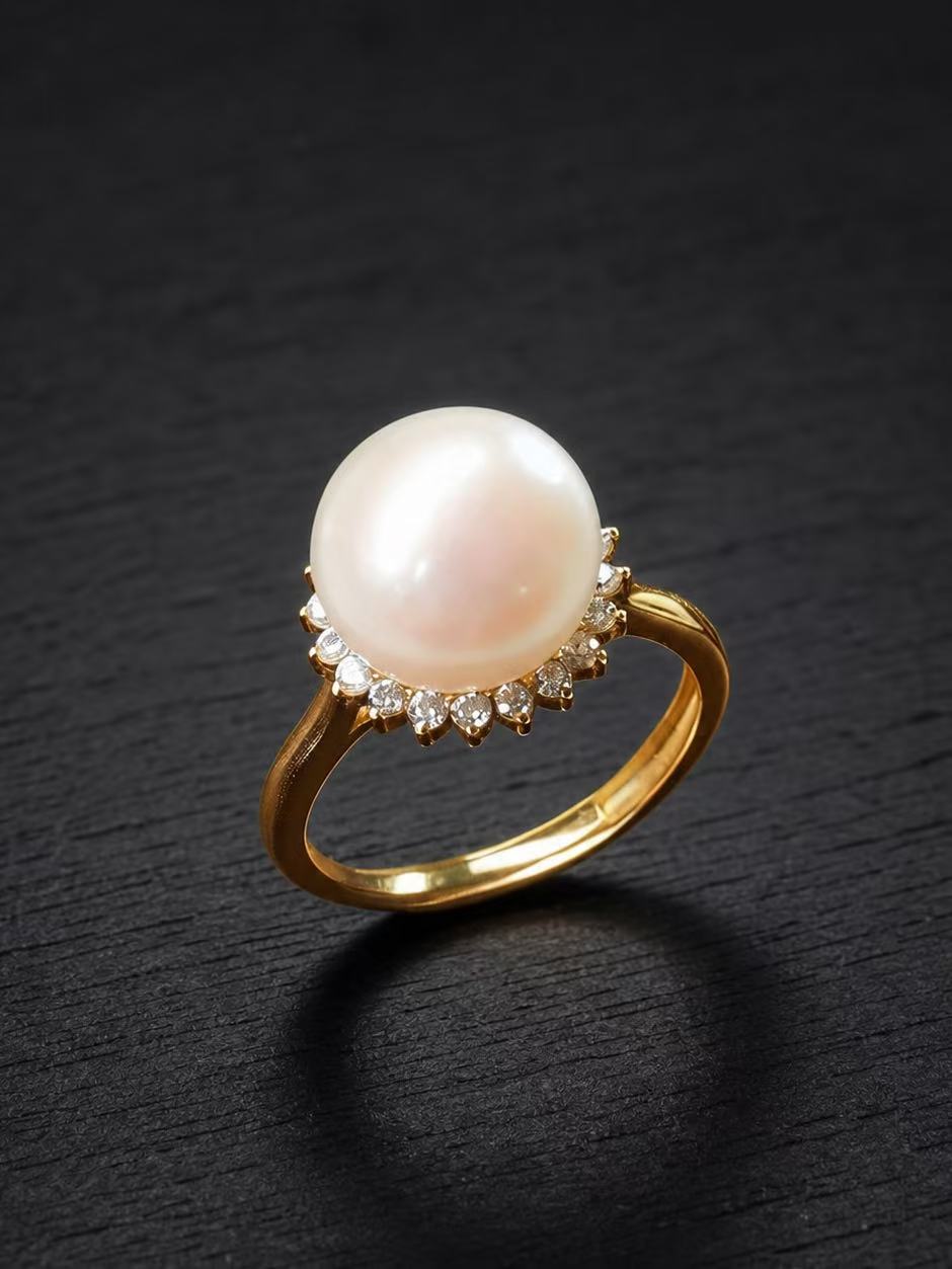 Pearl-Freshwater Ring-Gold Plated