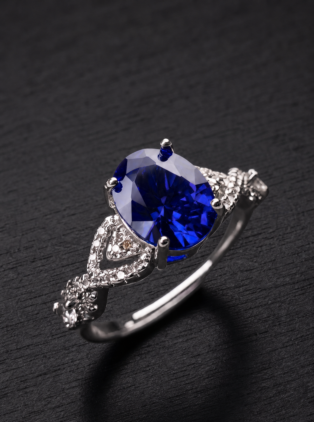 Ruby/Sapphire-Oval Brilliant Cut Ring - Gleam Vine
