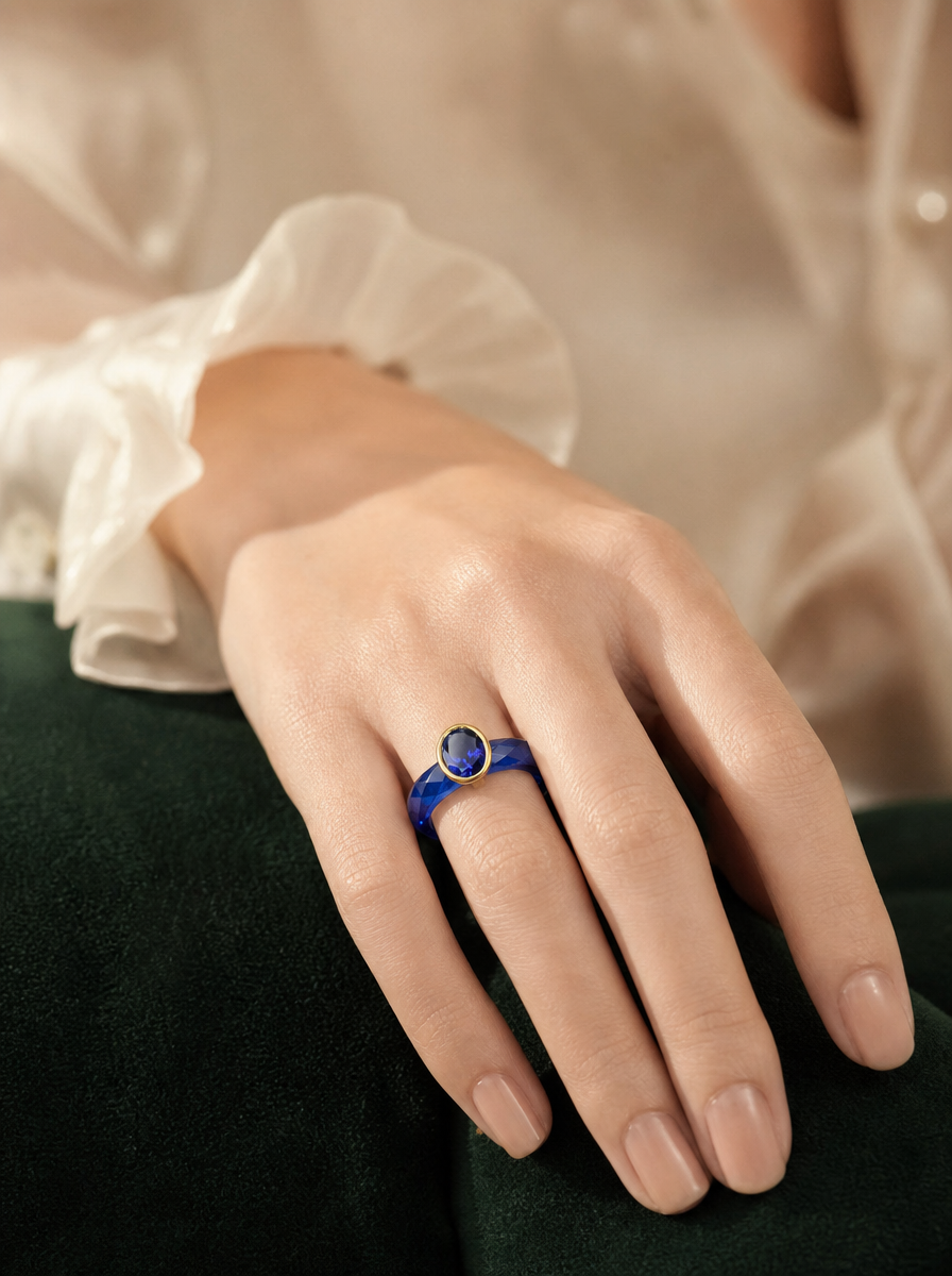 PRO 360-Degree Faceted Ryoal Sapphire Ring