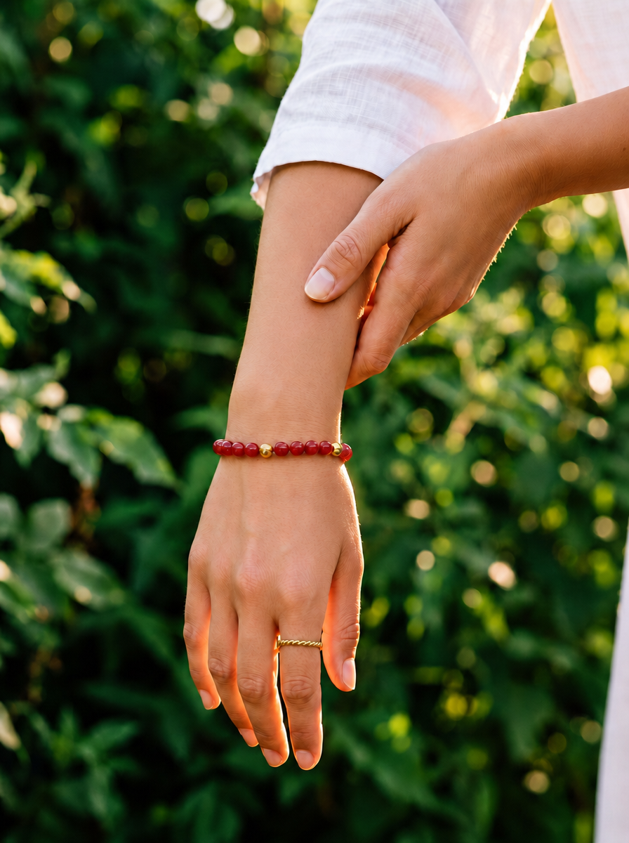 Ruby Bracelet - Crimson Starlight