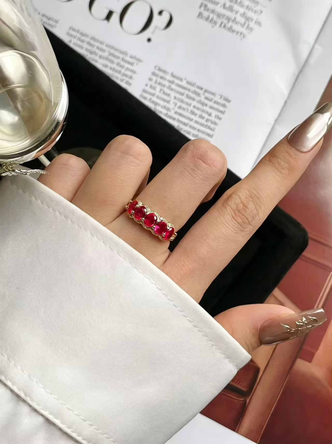 Oval Brilliant Cut Ruby Ring - The Secrets of Pandora