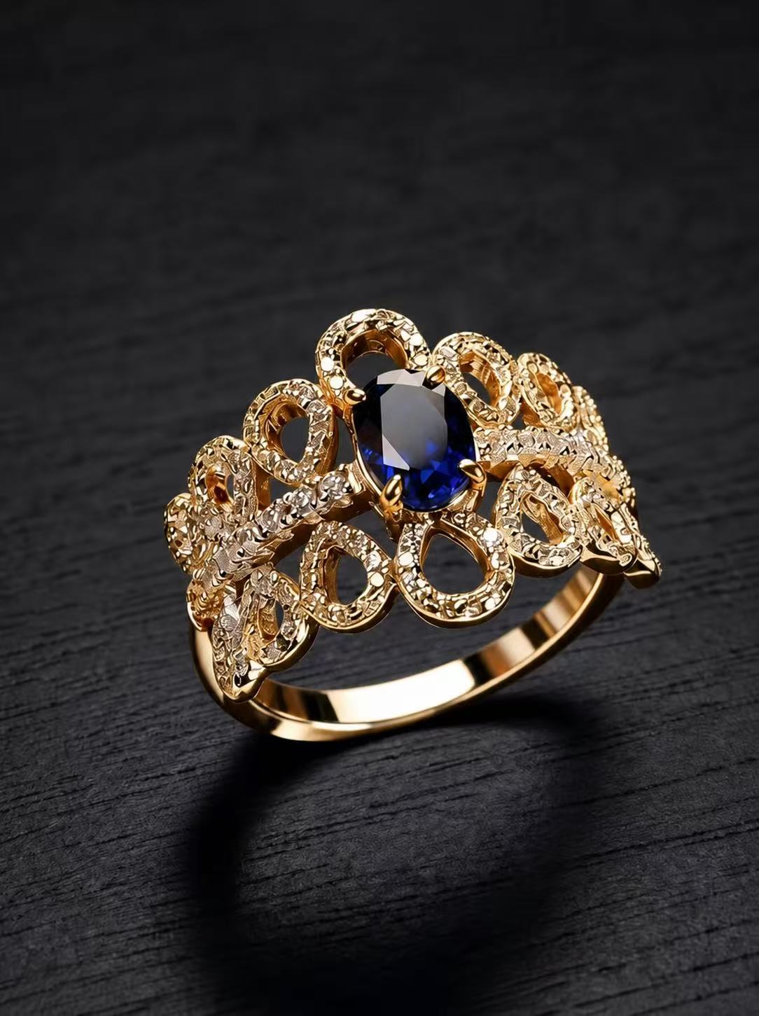 Sapphire-Oval Brilliant Ring-Stellaris