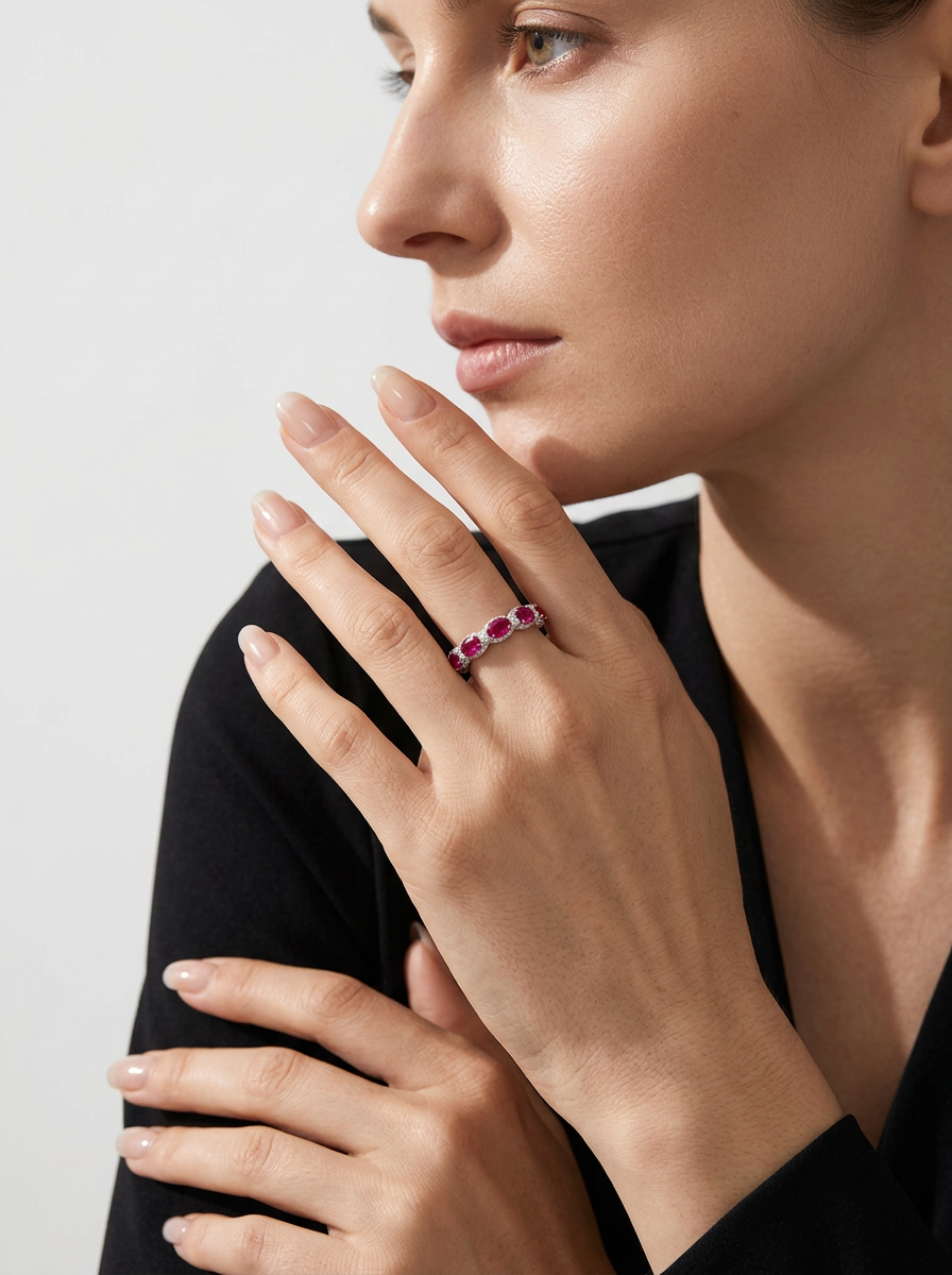 Oval Brilliant Cut Ruby Ring - Supernova Waltz