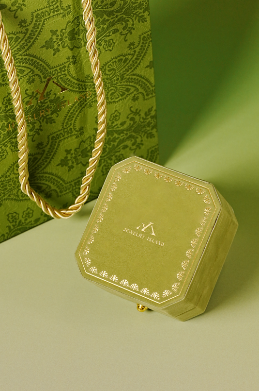 Suede jewelry box + Handbag + Silver polishing cloth-JewelryIsland