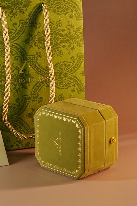 Suede jewelry box + Handbag + Silver polishing cloth-JewelryIsland