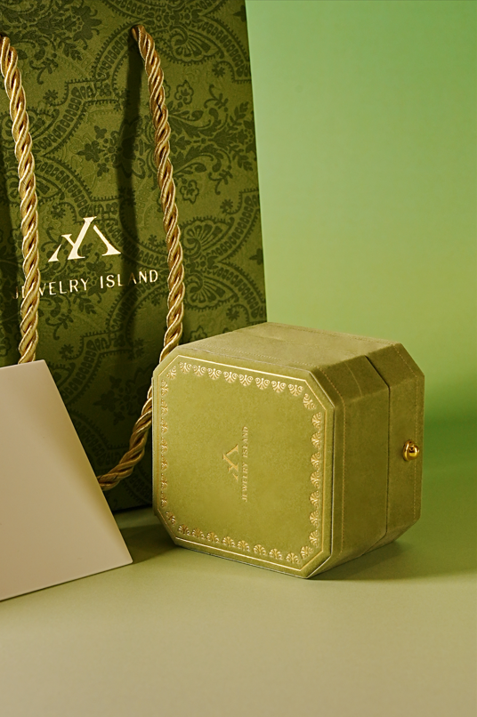 Adjustable Ring Set with Ruby - Crimson Oval