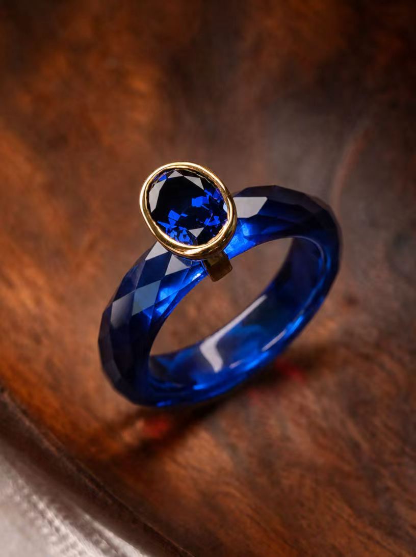 PRO 360-Degree Faceted Ryoal Sapphire Ring