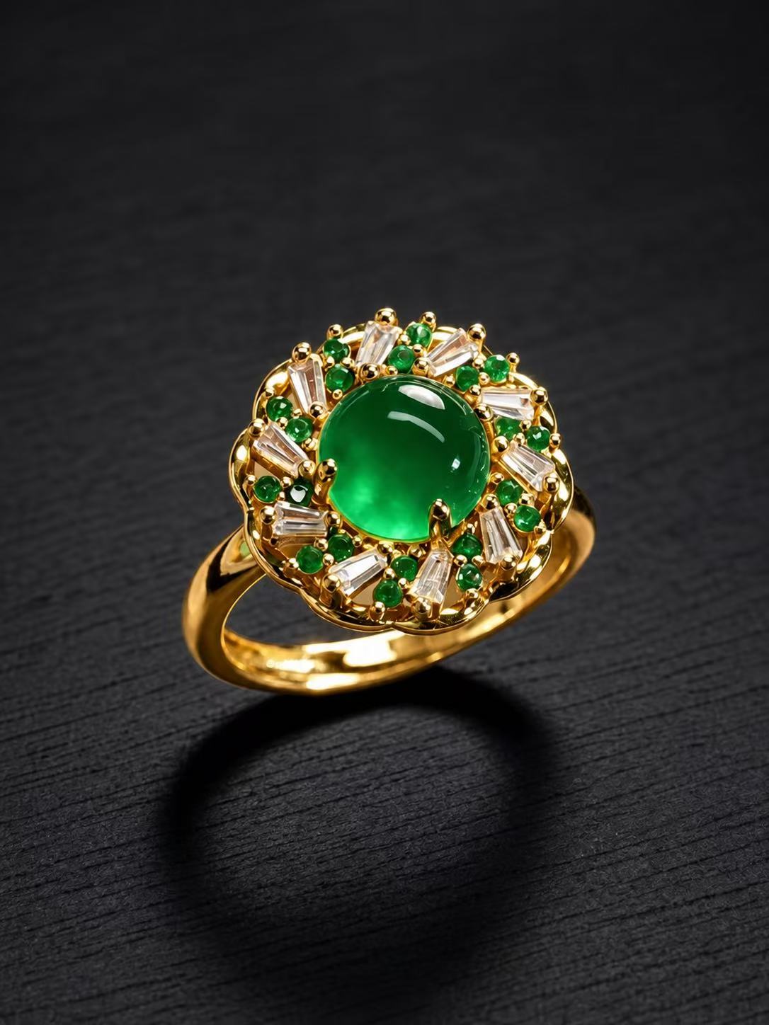 Agate Ring+Necklace-Rotating Dance Series