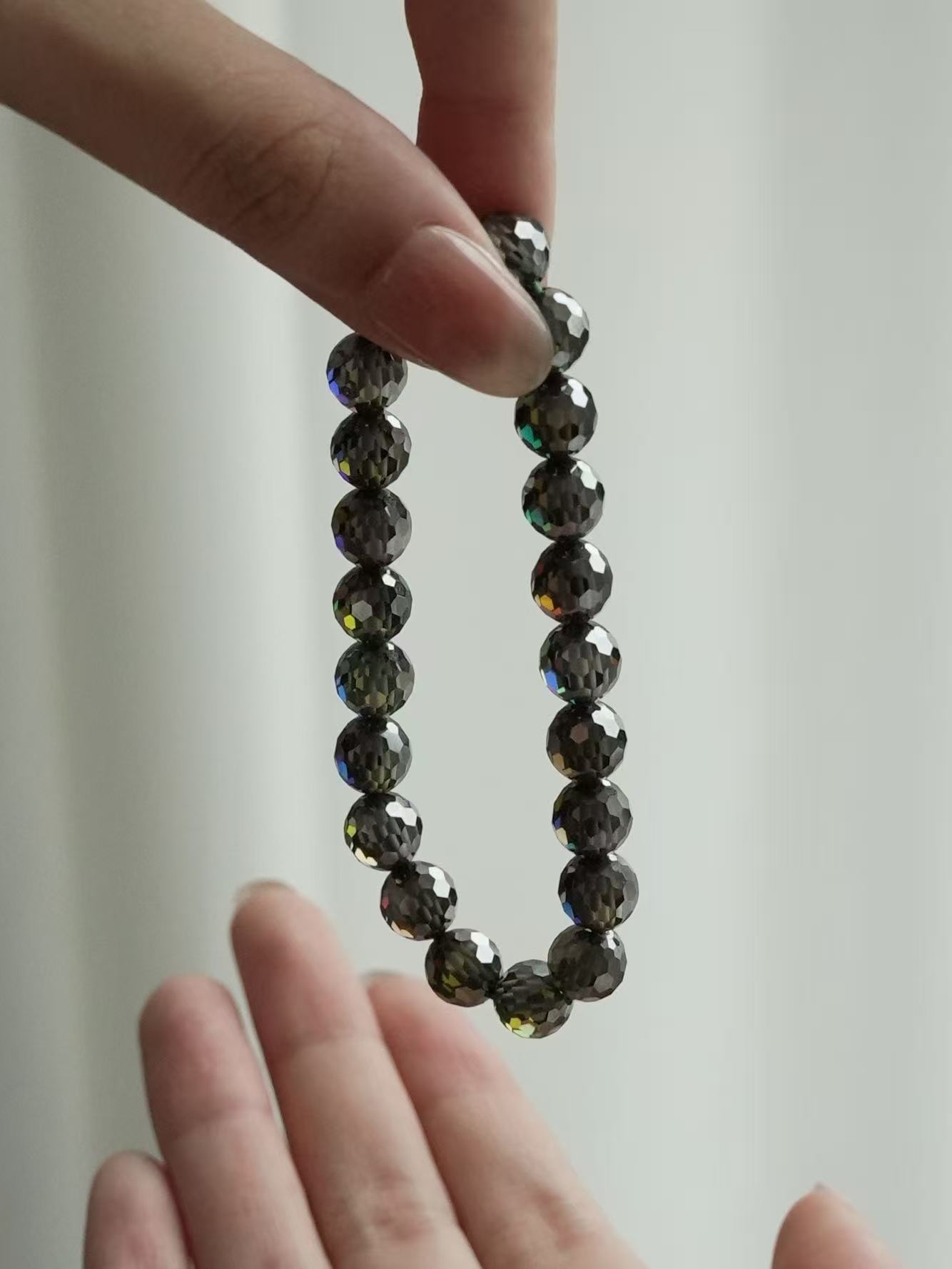 Fancy Brilliant Cut Moissanite Bracelet - Dark Green