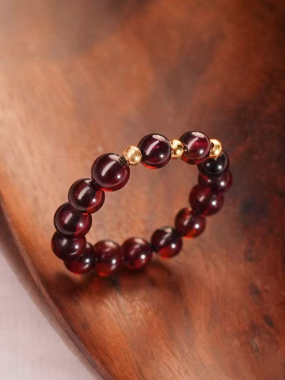 Cherry Wine Blood Amber Ring