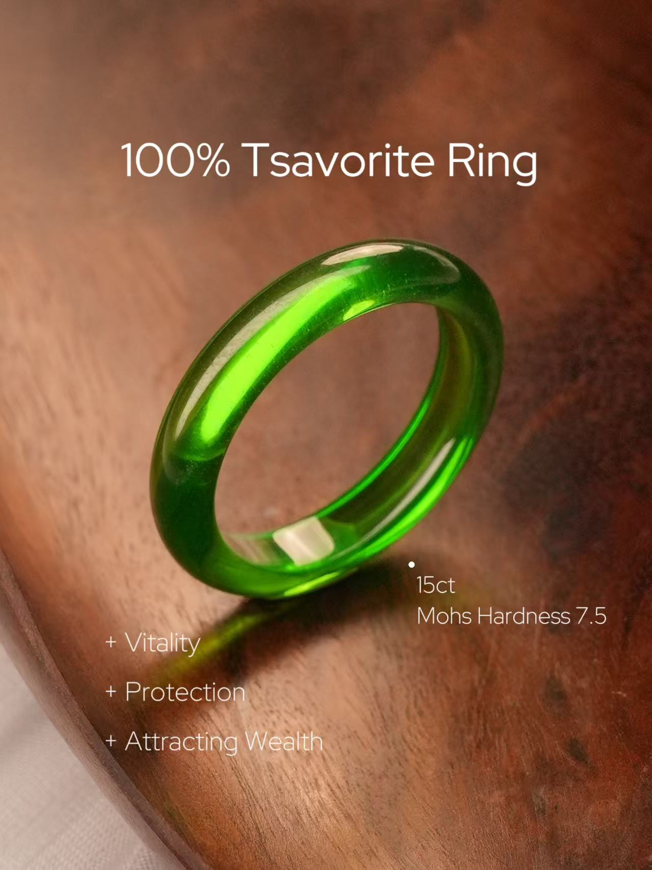 360-Degree Cabochon Tsavorite Ring
