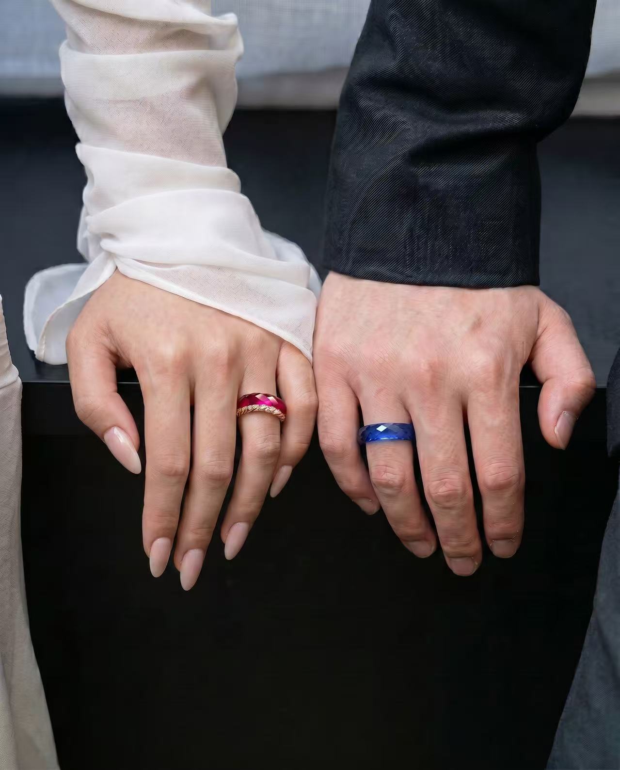 360-Degree Faceted Royal Blue Sapphire Ring
