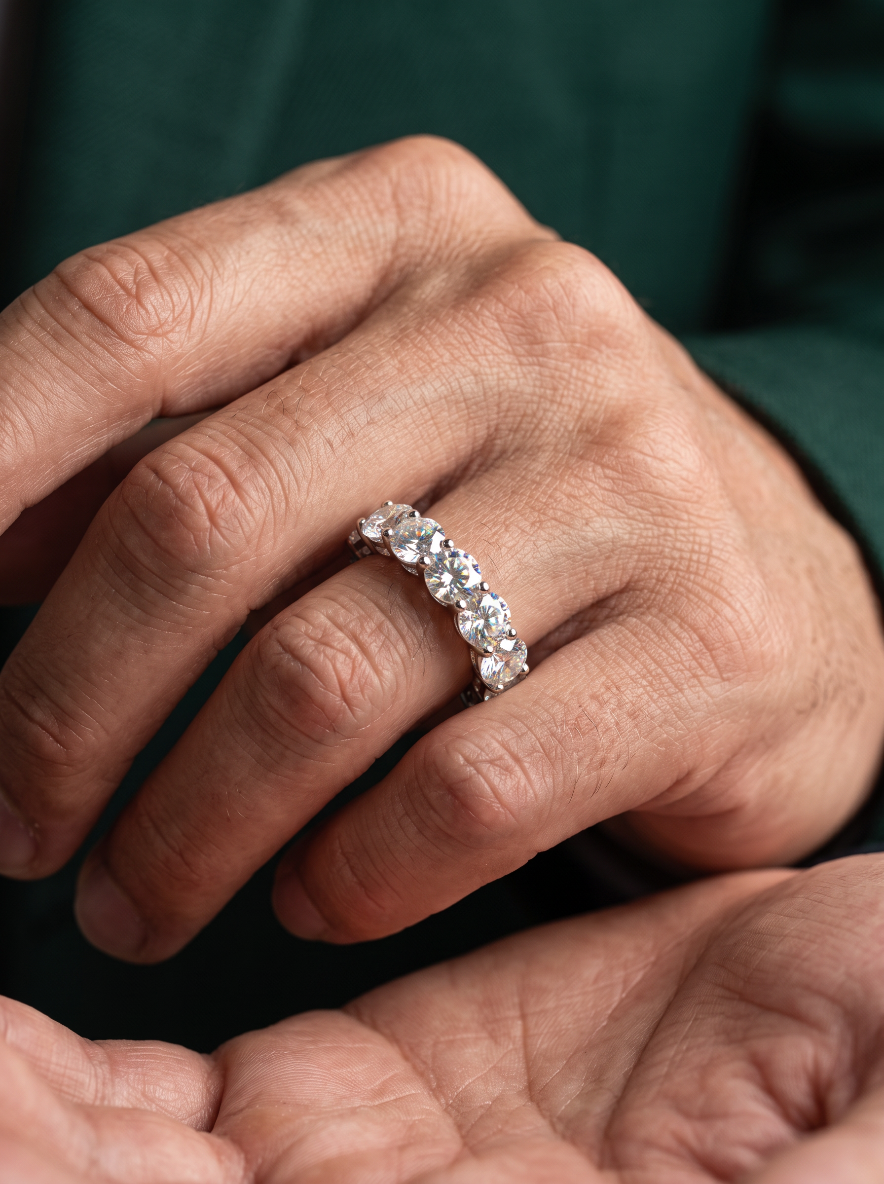 Round Brilliant Cut Moissanite Ring -  Divine Luster