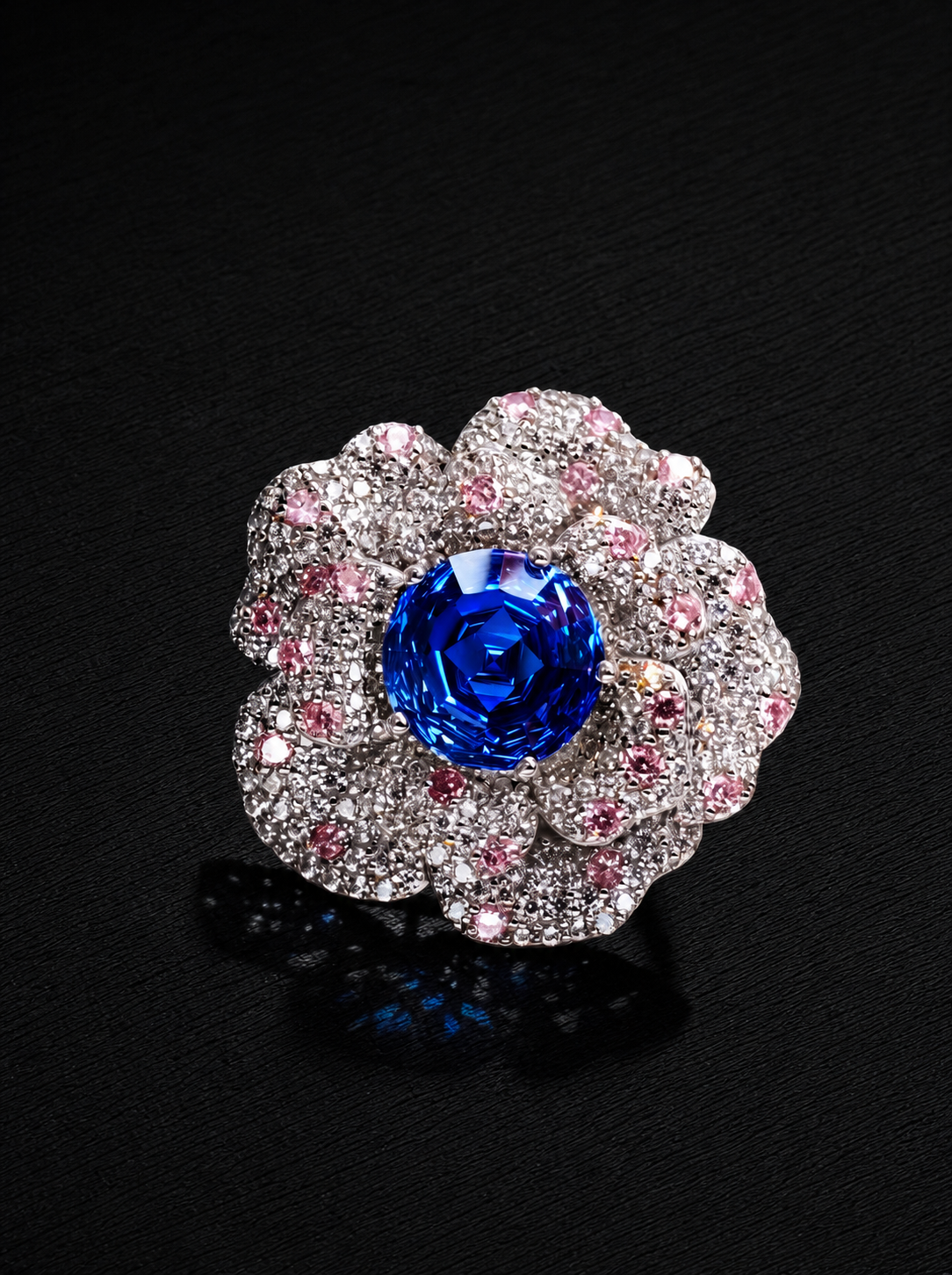Sapphire-Fancy Brilliant Cut Brooches-Echo of the Abyss