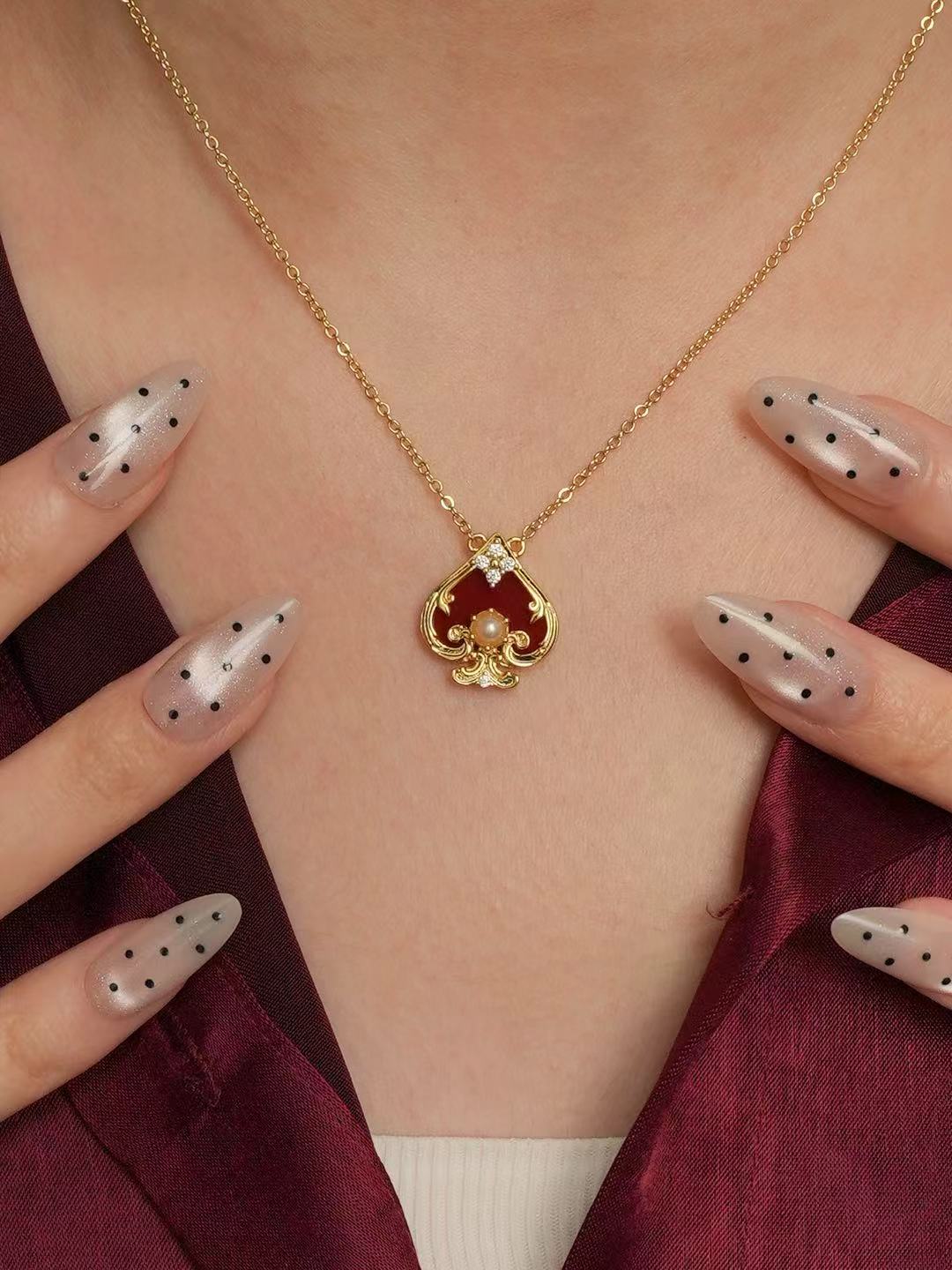 Red Agate Necklace - Queen Agate
