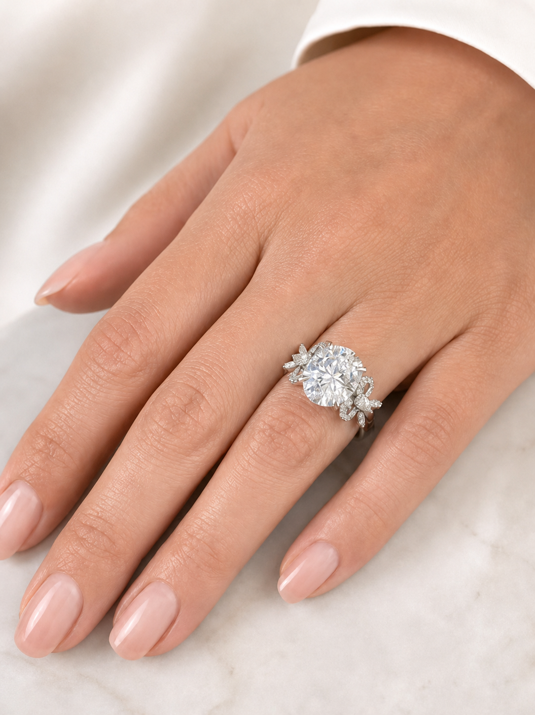 Moissanite-Oval Brilliant Cut Ring-Royal Promise