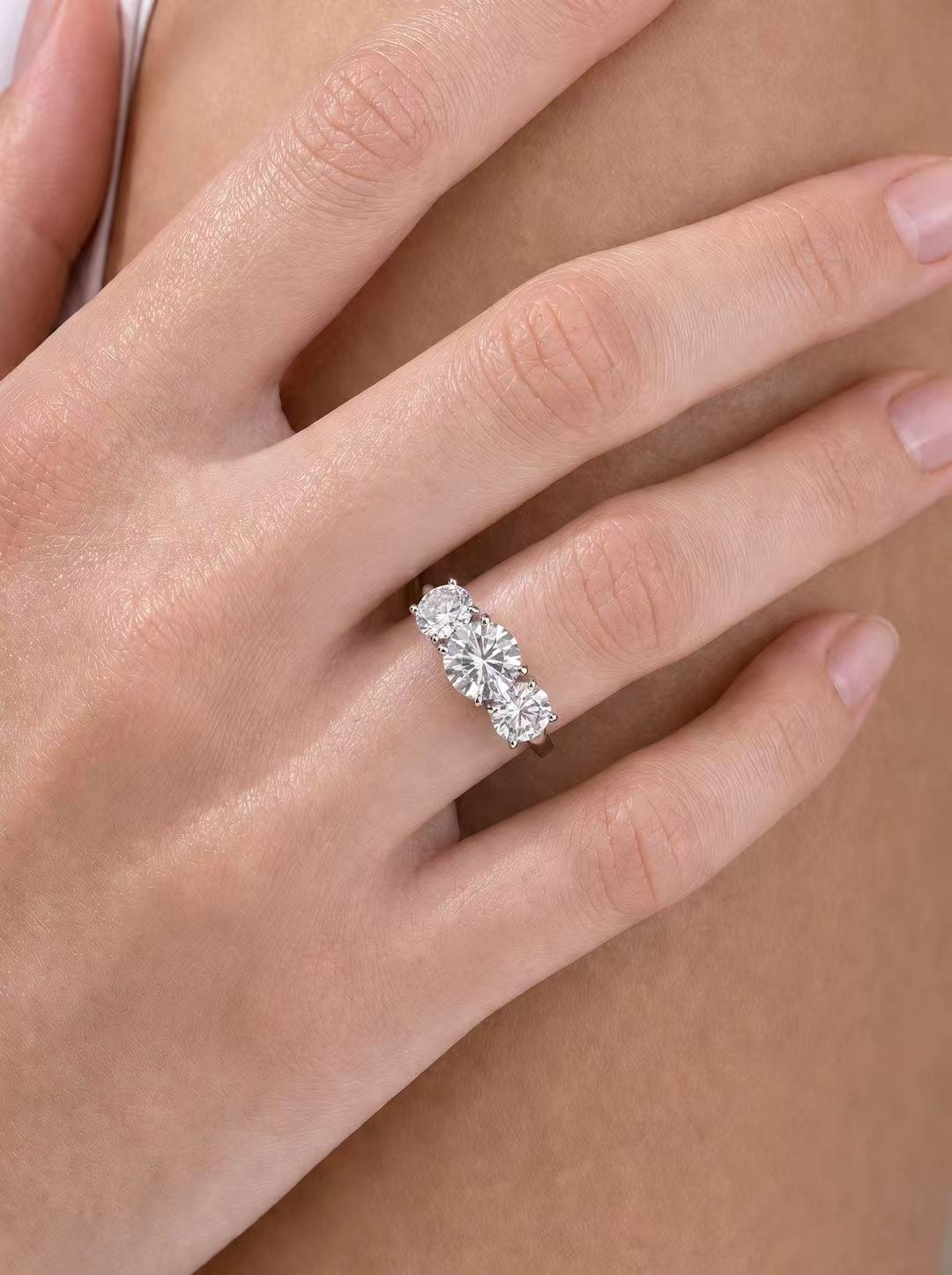 Moissanite-Round Brilliant Cut Ring