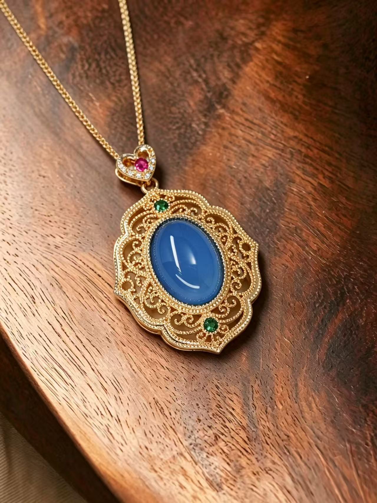 Chalcedony Necklace - Blue Radiance