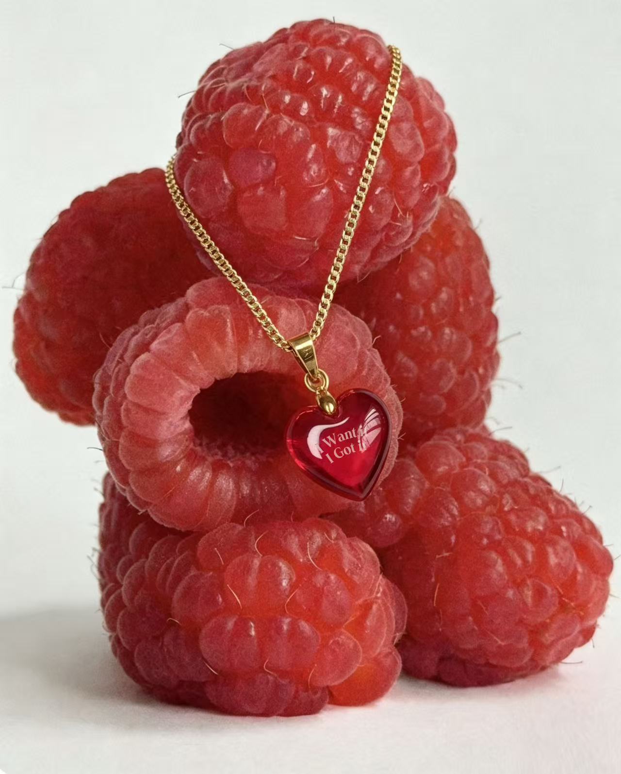 Heart Brilliant Cut Ruby Necklace - I Want It, I Got It 