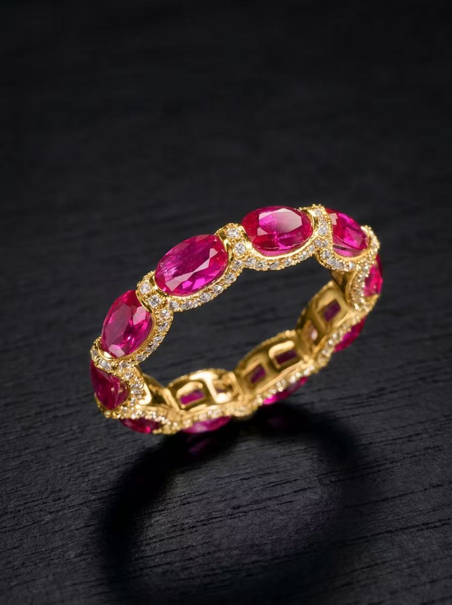 Ruby-Oval Brilliant Cut Ring-Supernova Waltz