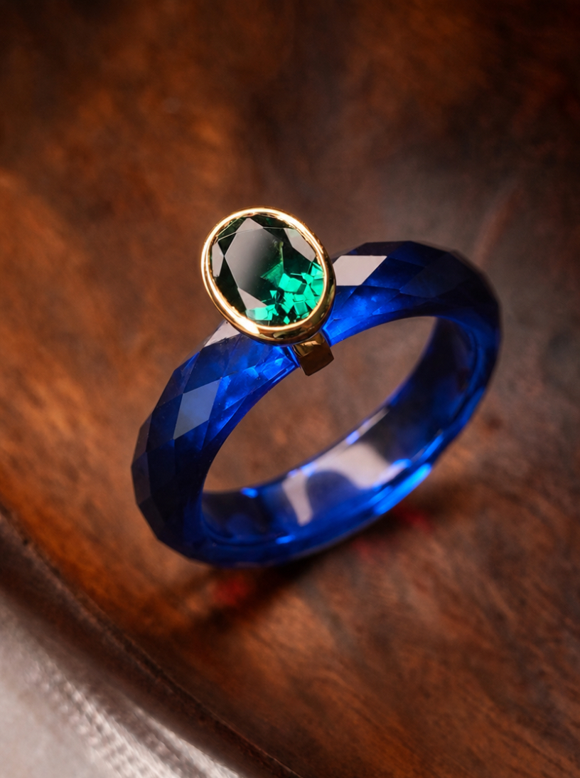 PRO 360-Degree Faceted Ryoal Sapphire Ring
