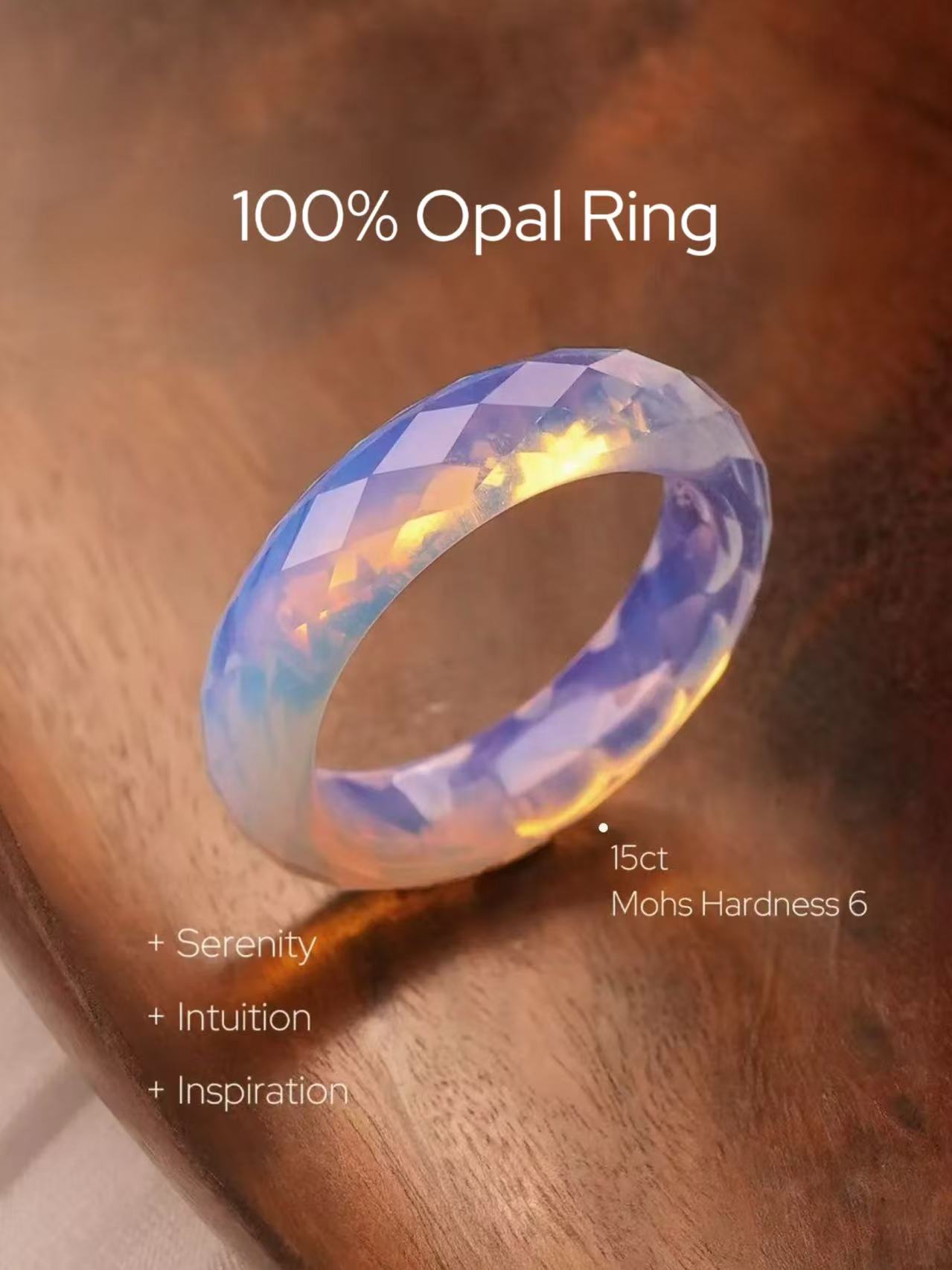 360-Degree Faceted Opal Ring