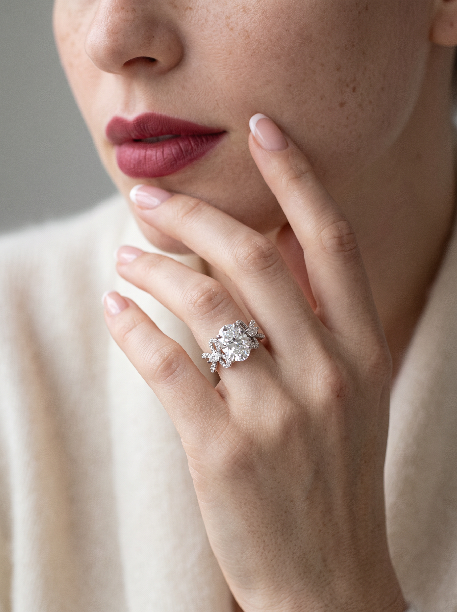 Moissanite-Oval Brilliant Cut Ring-Royal Promise