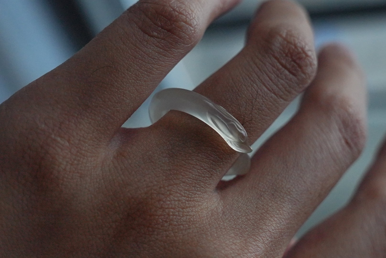 360-Degree Cabochon Agate Ring - Fox