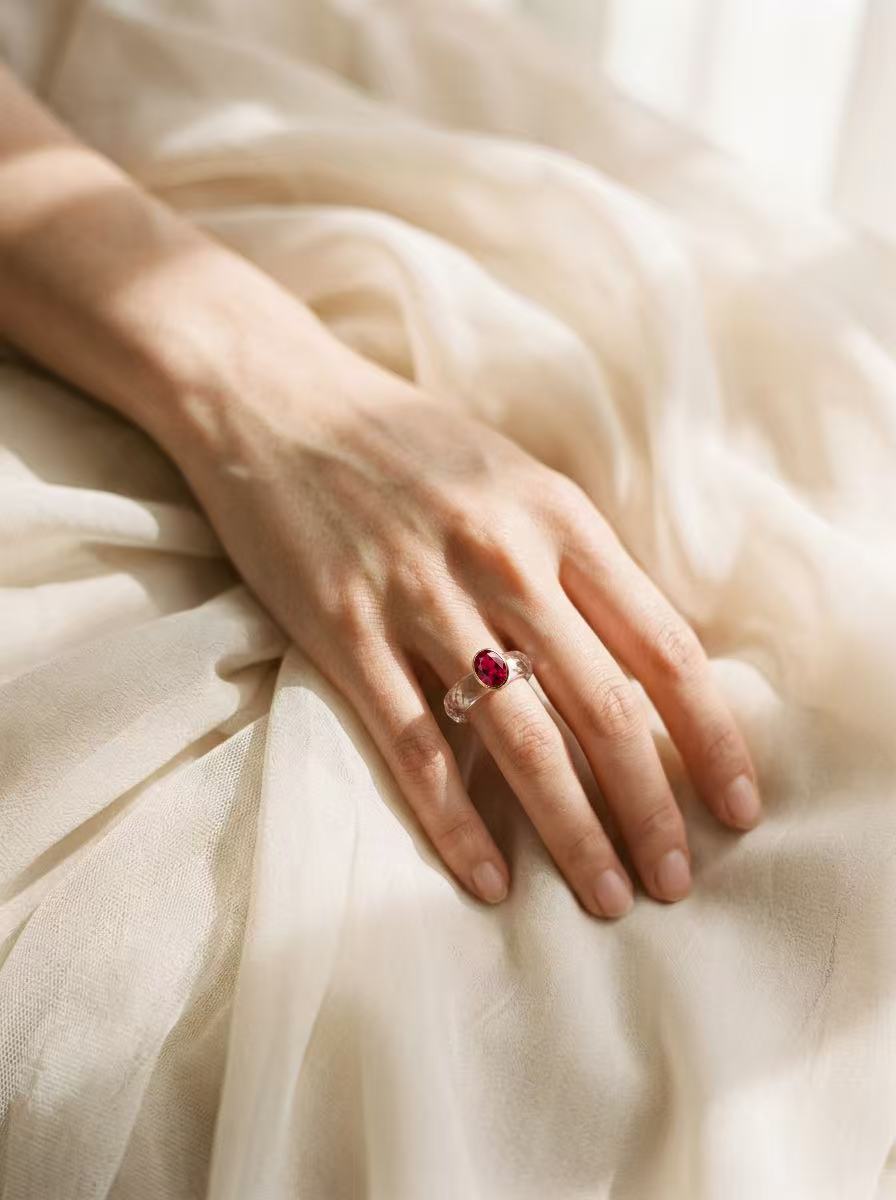 PRO 360-Degree Faceted White Sapphire Ring