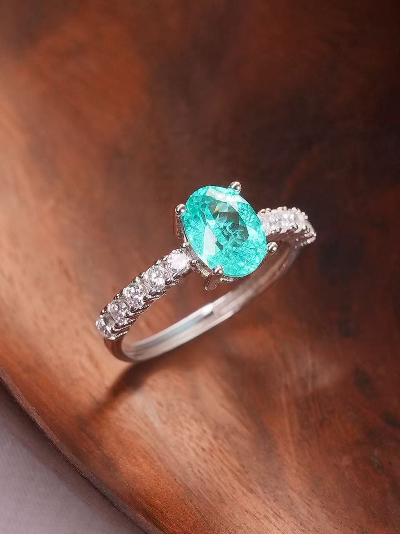 Oval Brilliant Cut Paraíba Ring - Ethereal