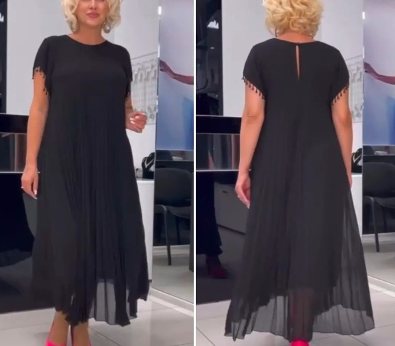 💜 Spektakularna plisowana sukienka z szyfonu 💜 Dzięki luźnej sylwetc