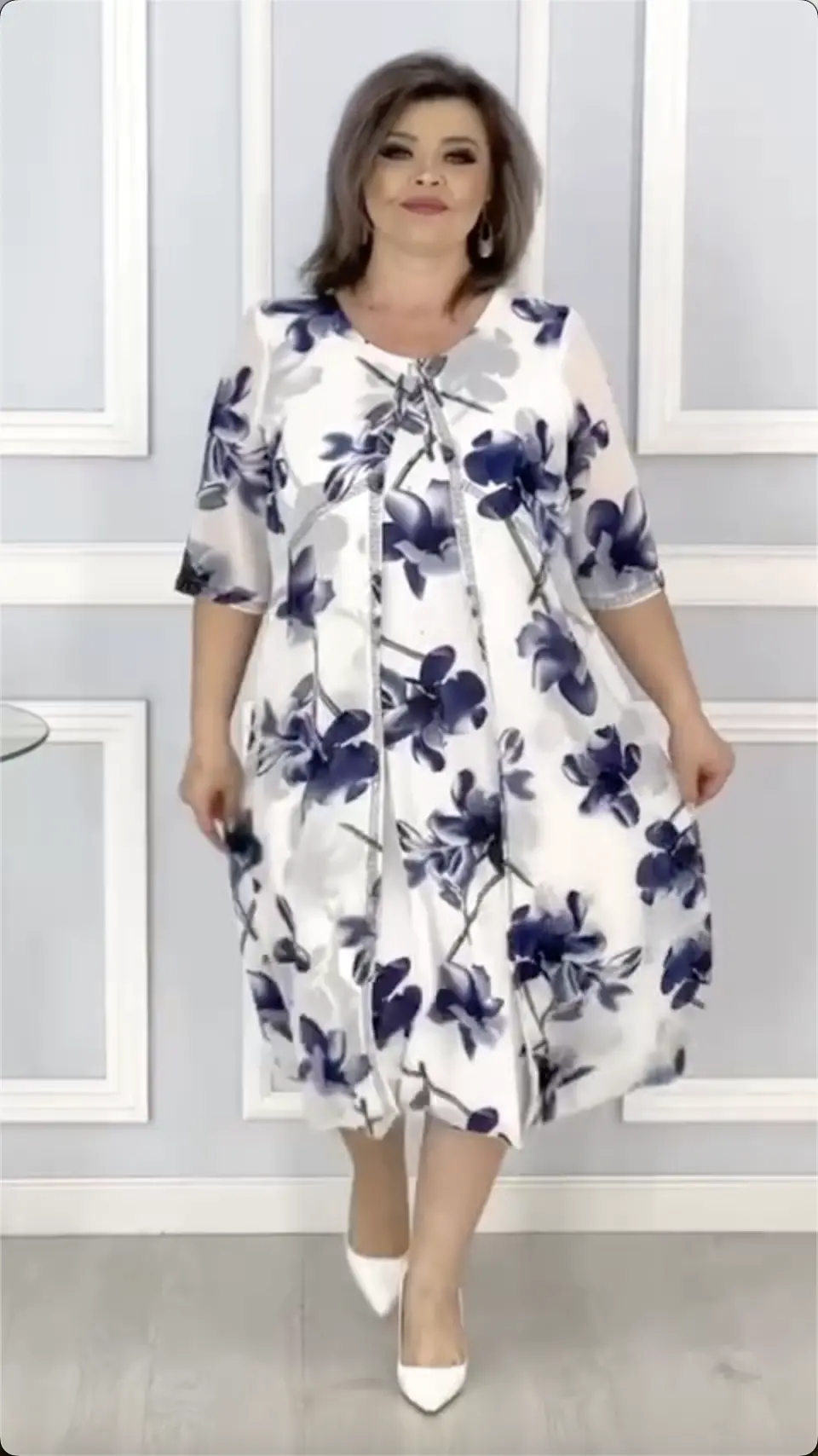 🔥【Kup 1, a 2 dostaniesz gratis】💗✨【50 kg~125 kg】Elegancka sukienka 20