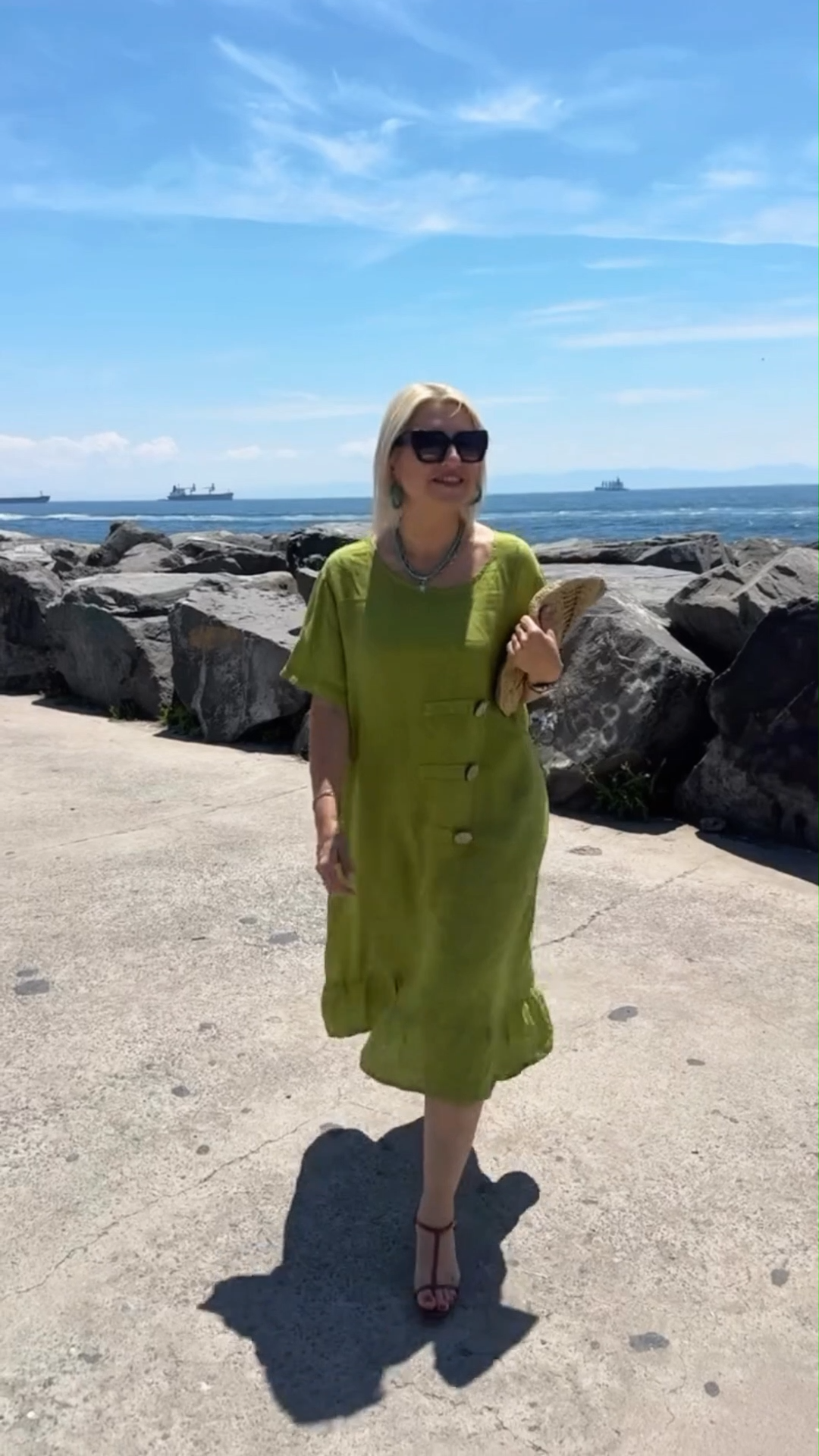 【S-5XL】👗 Modna bawełniana sukienka z okrągłym dekoltem