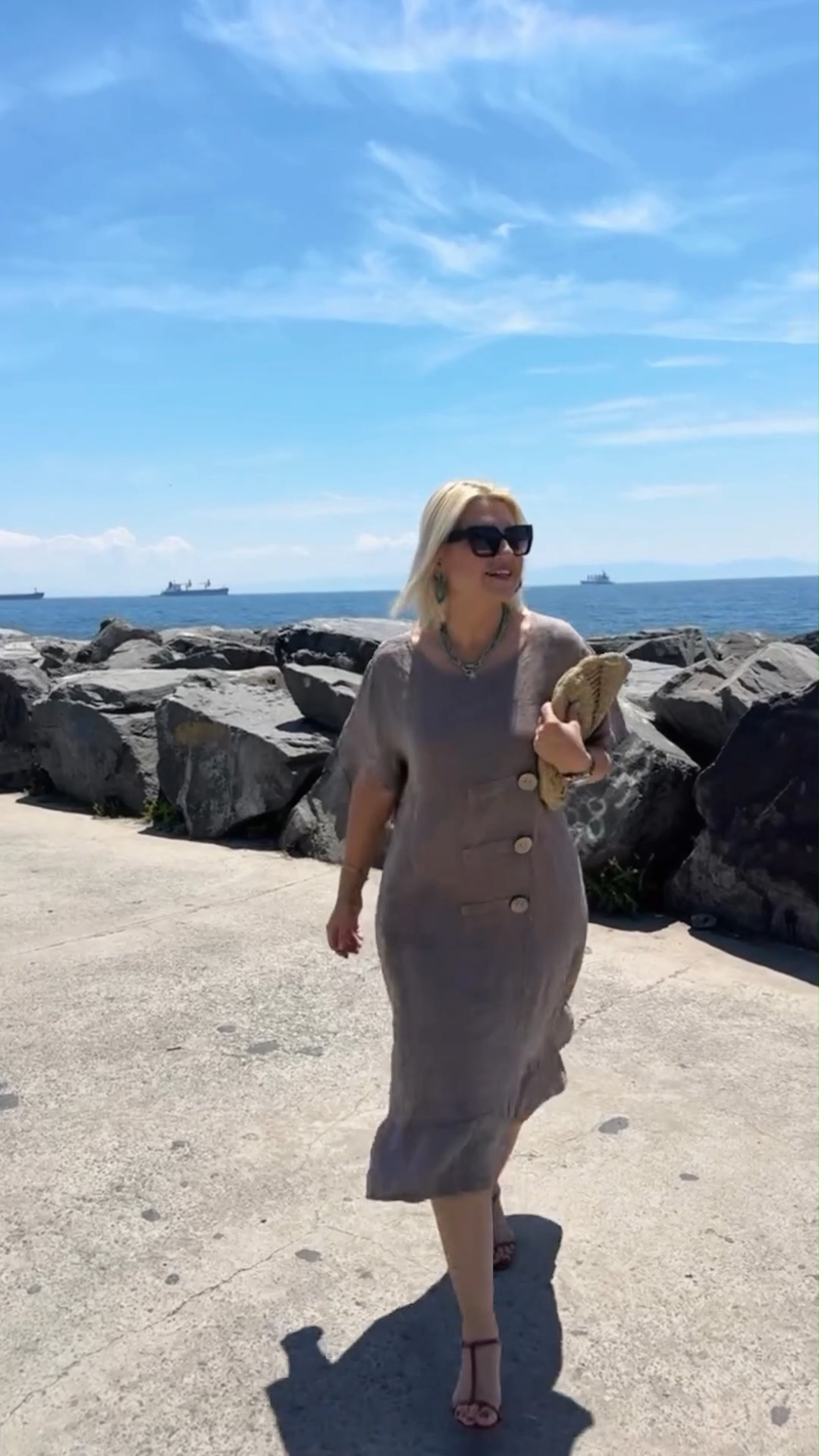 【S-5XL】👗 Modna bawełniana sukienka z okrągłym dekoltem