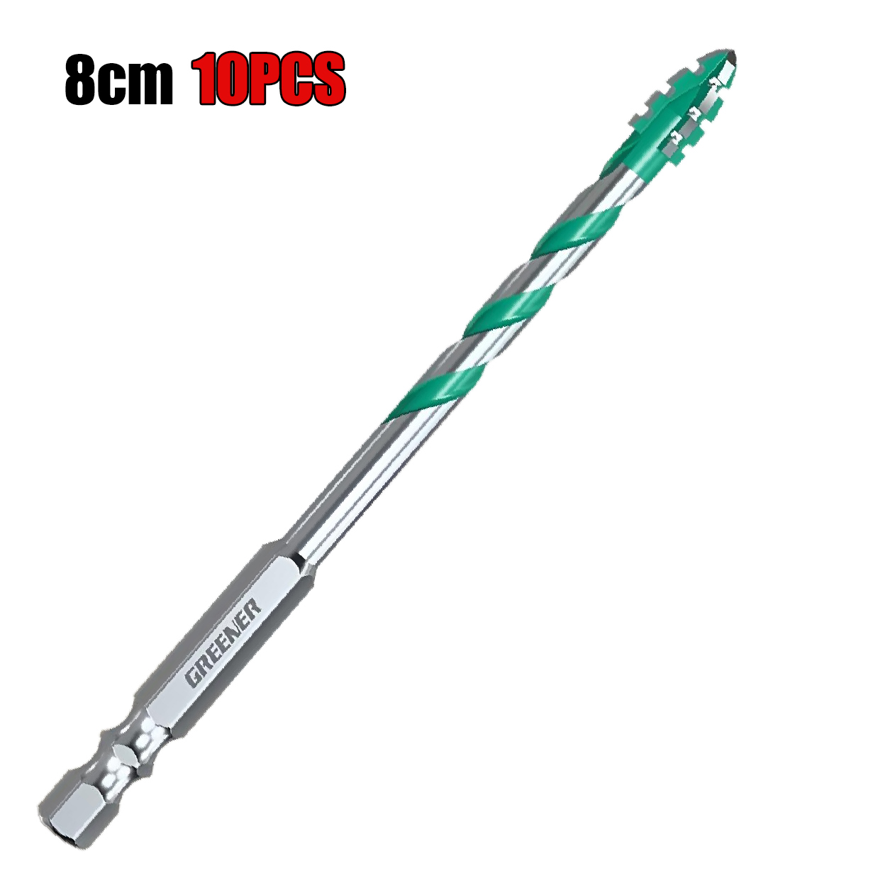 【6+8+10+12mm】【10 SZT.】Uniwersalne wiertło z 4 ząbkowanymi krawędziami do otwierania i powiększania otworów