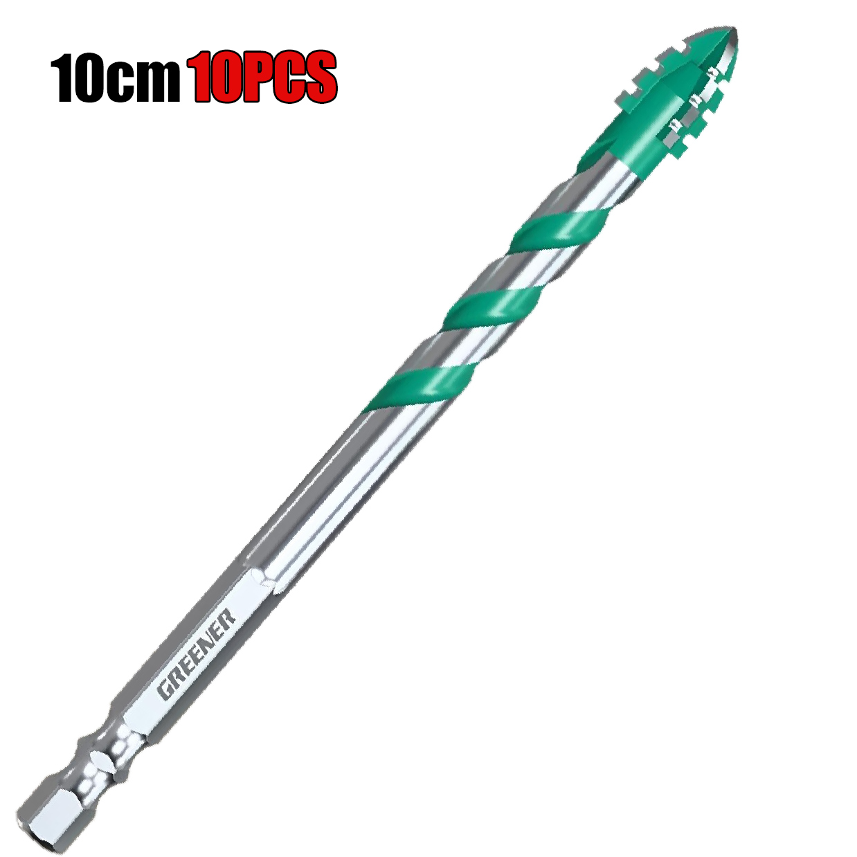 【6+8+10+12mm】【10 SZT.】Uniwersalne wiertło z 4 ząbkowanymi krawędziami do otwierania i powiększania otworów