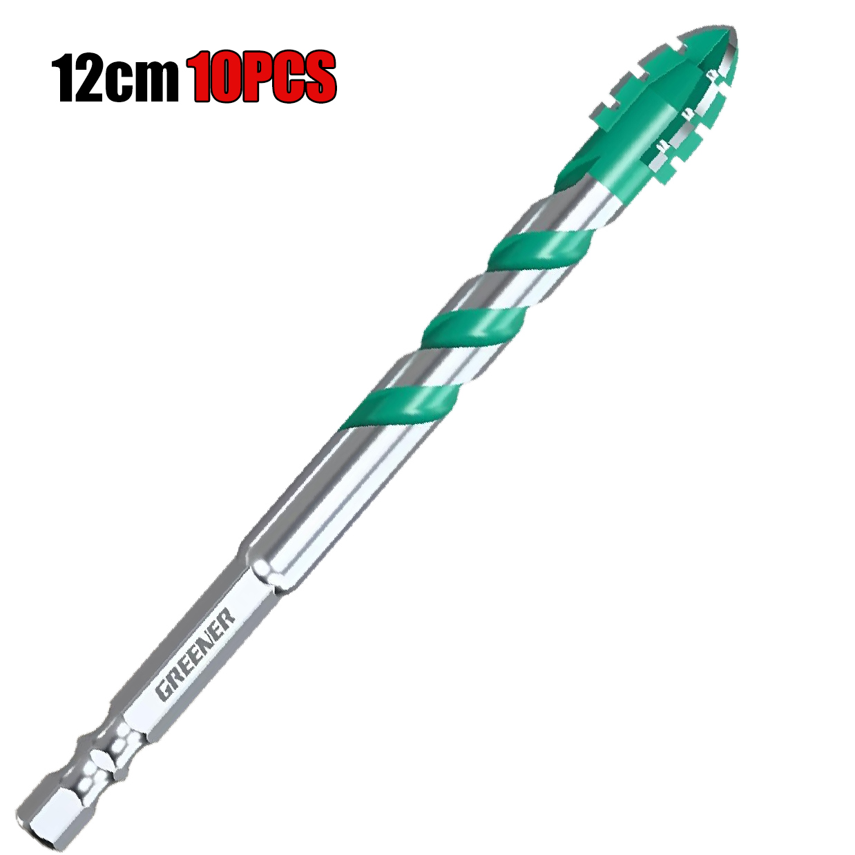 【6+8+10+12mm】【10 SZT.】Uniwersalne wiertło z 4 ząbkowanymi krawędziami do otwierania i powiększania otworów