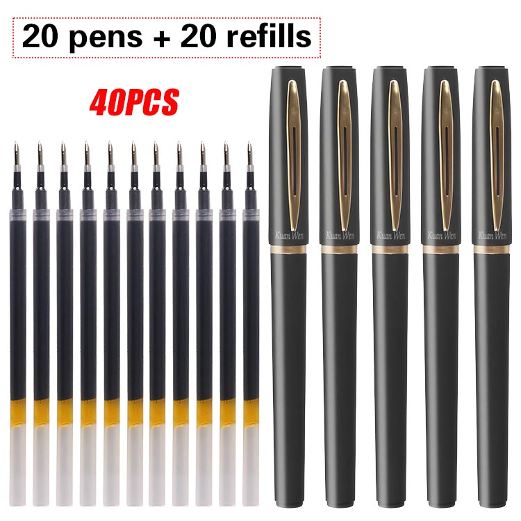 Grubość czcionki:0.5mm|Specyfikacja:Długopis*20+Wkład*20