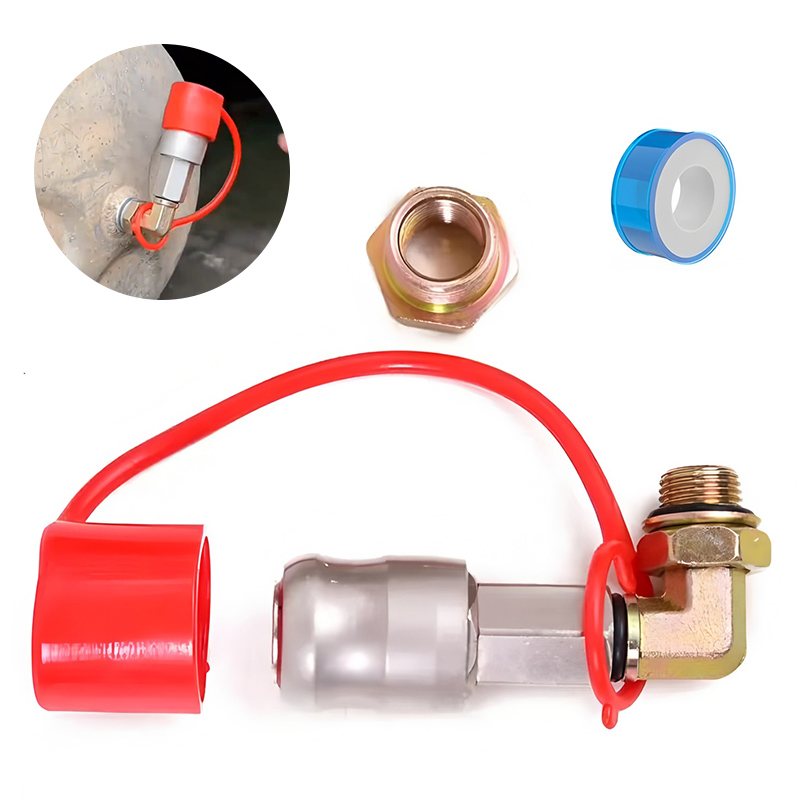 🧰⚒️【Kup 1, a 2 dostaniesz gratis】Zagęszczony uniwersalny zbiornik na gaz do ciężarówek, szybkie złącze, zawór gazowy wysokiego ciśnienia, kolanko, odgazowanie