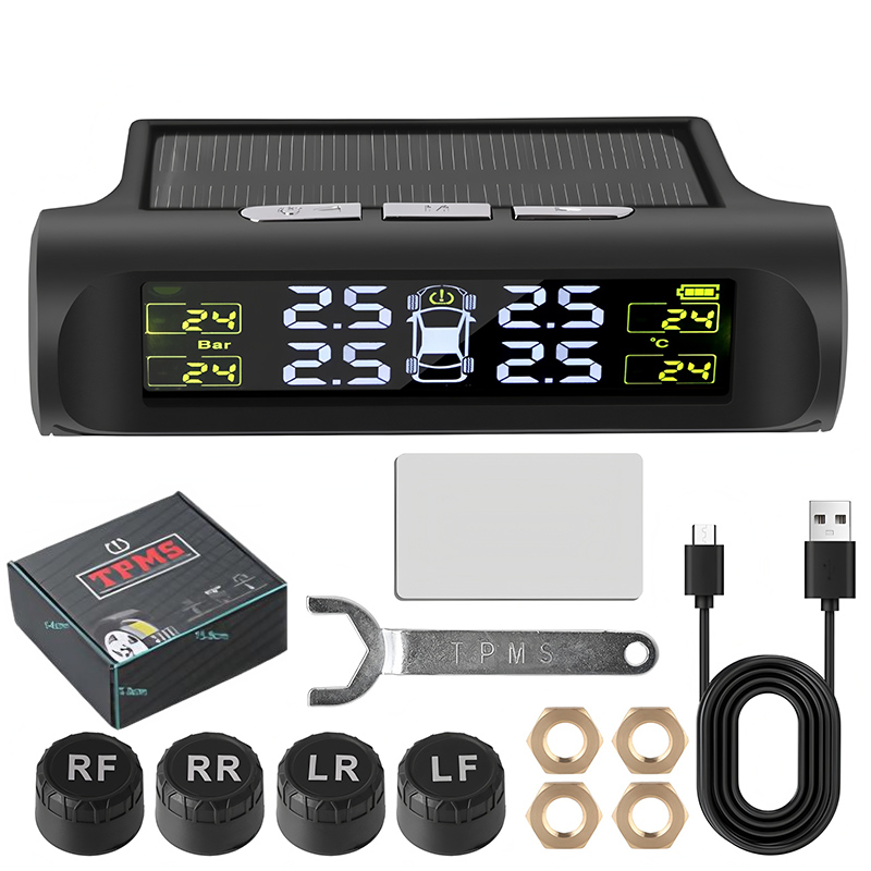 Solarny system monitorowania ciśnienia w oponach samochodowych TPMS z 