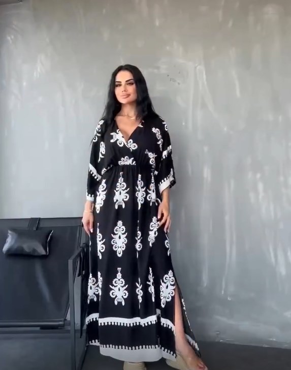 【💥Kup 1, a 1 dostaniesz gratis】【S-5XL】2025 Modna, dopasowana sukienka z nadrukiem