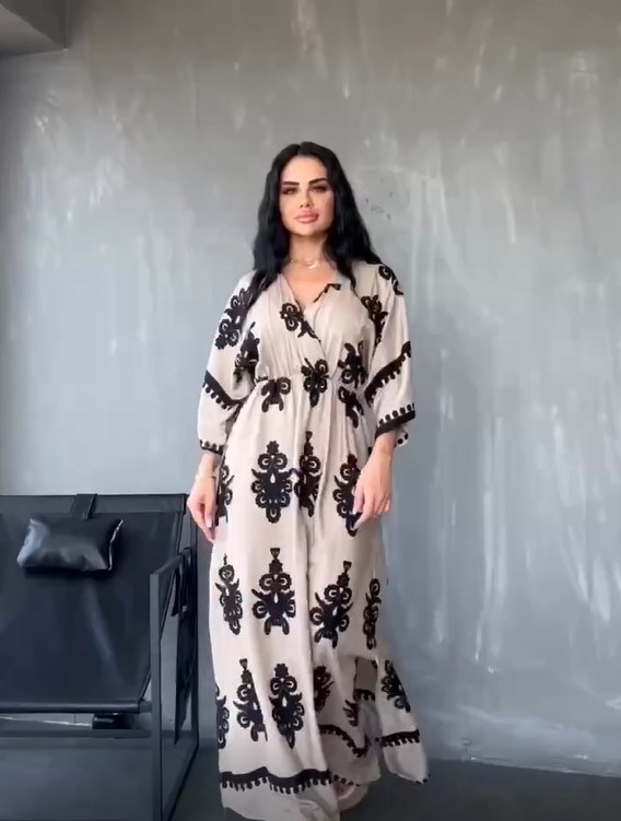 【💥Kup 1, a 1 dostaniesz gratis】【S-5XL】2025 Modna, dopasowana sukienka z nadrukiem