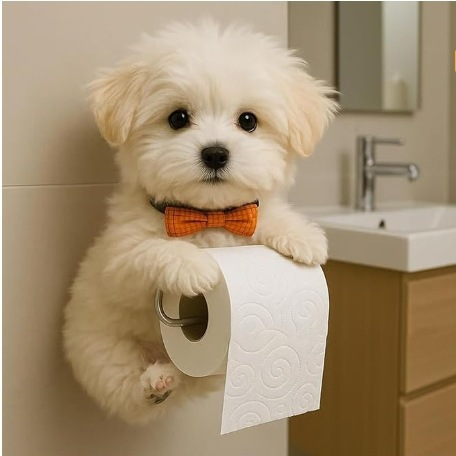 🐕【Kup 1, a drugi dostaniesz gratis】Uroczy uchwyt na papier toaletowy 