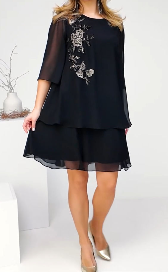 【Kup 1, otrzymaj 1】【S-5XL】🌷Nowa modna, wygodna, szyfonowa, letnia sukienka w dużych rozmiarach