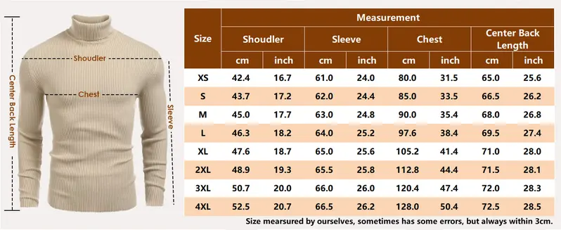 Product Introduction of Coofandy Fall Outfits Men's Knitted Ribbed Turtleneck/High Neck Slim Fit Basic Sweater - Best Choice in Winter Casual Fabric Knitwear Menswear Soft Jacket Jeans Long Outdoor Pullover Suit Long Sleeve Thick 8