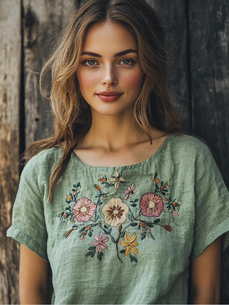 Eunice | Vintage Bohemian Floral Print Women's T-Shirt main image 0