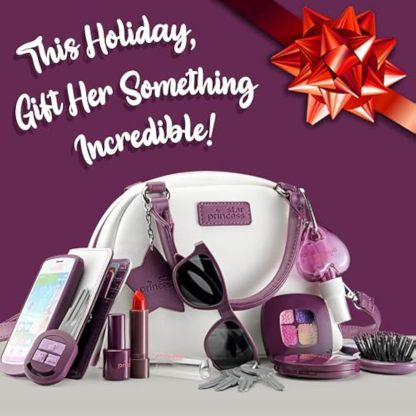 Little Girls Purse with Accessories and Toddler Pretend Makeup - My First Purse Set includes a handbag, phone, wallet, play makeup and more pretend play toys for girls ages 3+